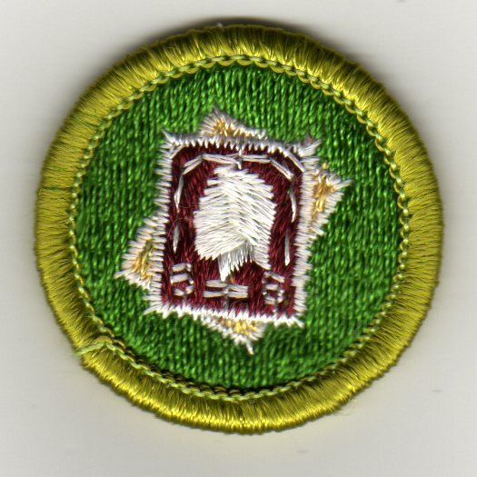 Stamp Collecting Merit Badge, Type H, Clear Plastic Back (19722002