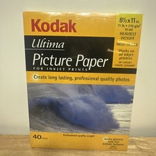 KODAK Ultima Picture Paper High Gloss 8.5 x 11 NEW 40 Sheets For Inkjet Prints