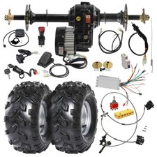 30" Rear Axle Kit 8" Wheels 48V 1000W Differential Motor Go Kart Go Cart Golf