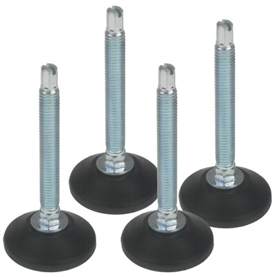 4er PACK x UNIVERSAL M8 GEWINDE VERSTELLBAR SELBSTNIVELLIERENDE FÜSSE EINSCHRAUBEN FT13
