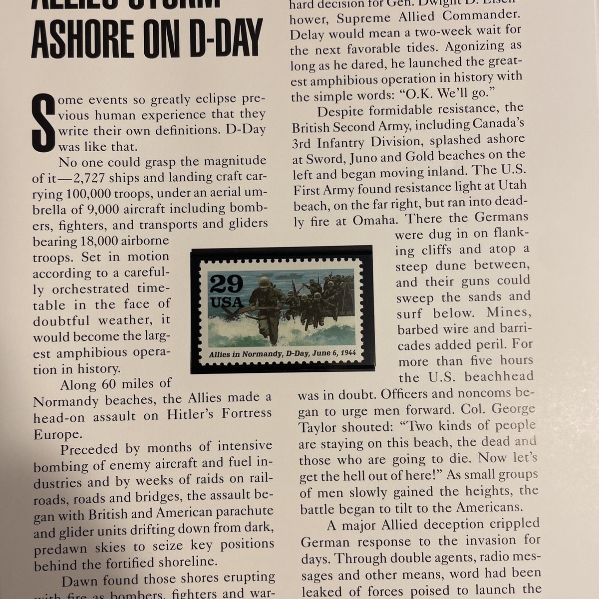 World War II Remembered: 5 Volume USPS Stamps & Book Set -Slip