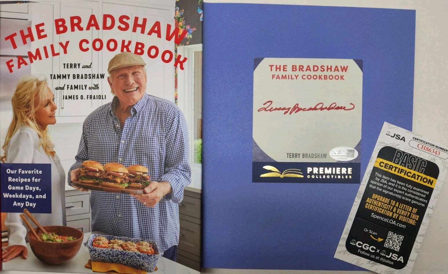 AUTOGRAPHED Terry Bradshaw SIGNED Book The Bradshaw Family Cookbook AUTO JSA COA 