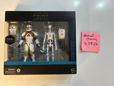 Star Wars: Battlefront II Black Series Clone Commando & B1 Battle Droid Sealed