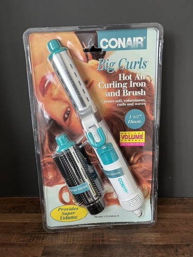 Neu! CONAIR BIG CURL 1 1/2" HEISSLUFT LOCKENSTAB BÜRSTE COMBO 2 FÄSSER