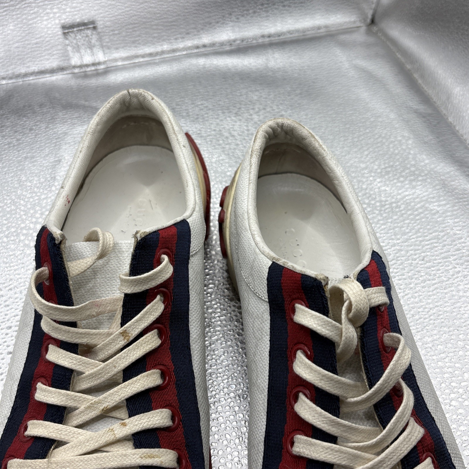 RARE GUCCI SCRIPT WEB STRIPE CURSIVE BOULEVARD SN… - image 10