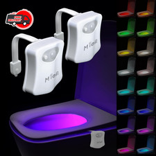 Toilet Light Motion Sensor 16 Colors Changing LED Glow Bowl Inside Toilet 2 Pack