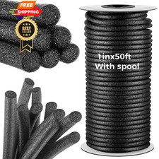 MotiMind 1 Inch x 50 ft Foam Backer Rod for Gaps Joints 1 X 50 ft, Black 