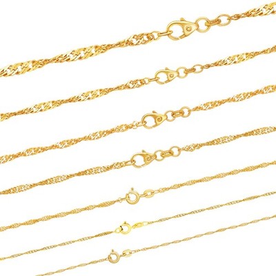 Singapurkette Halskette  333 - 8 Karat Gold Auswahl
