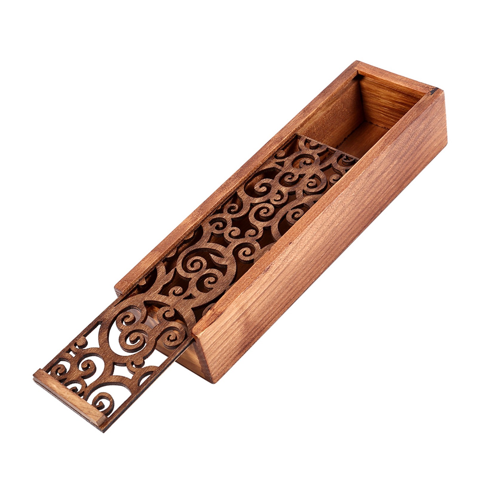 Wooden Pencil Case Box Desktop Stationery Storage Organiser School Office KRI✈️