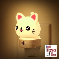 Cat Night Lights Plug Into Wall, Cute Night Light 1 Count Pack of 1 Cat-RGB