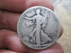 1921 S WALKING LIBERTY SILVER HALF DOLLAR IN  VERY GOOD CONDITION