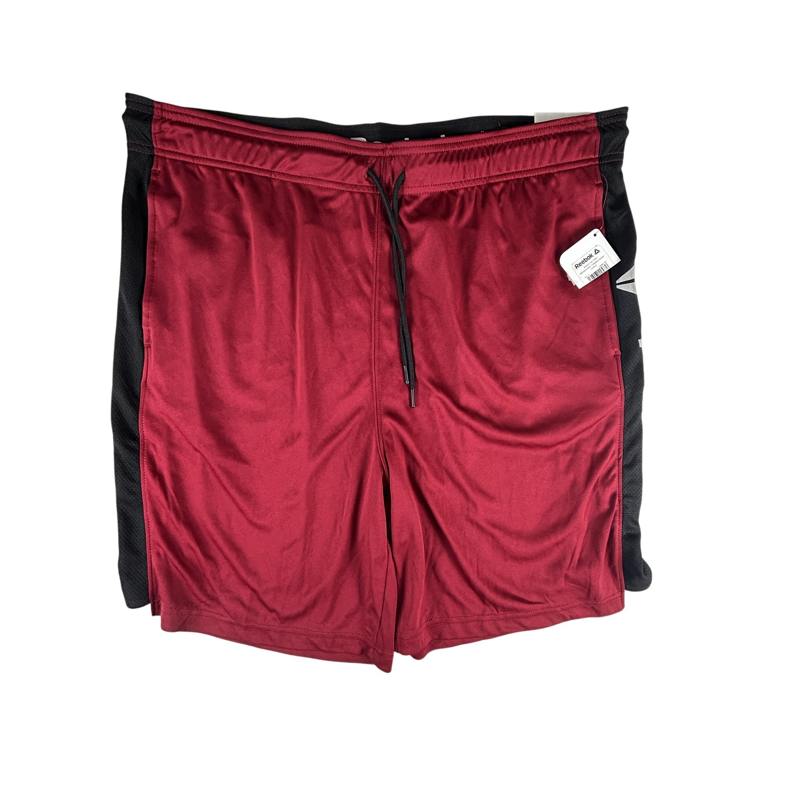 Reebok Shorts Mens 2XL Red Black Slim 9" Athletic Training Polyester New Tags