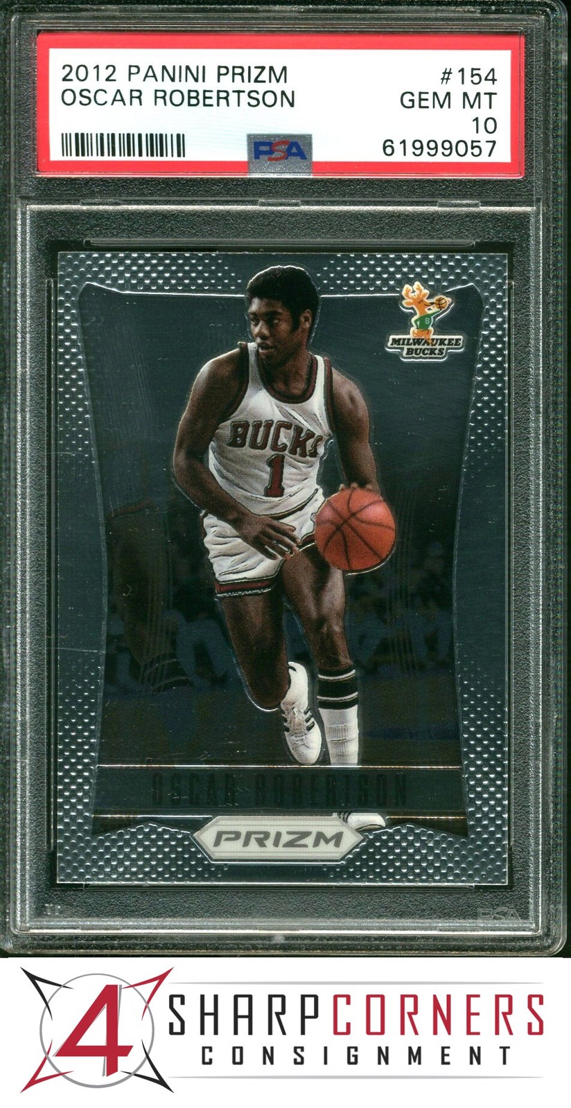 2012 PANINI PRIZM #154 OSCAR ROBERTSON HOF PSA 10