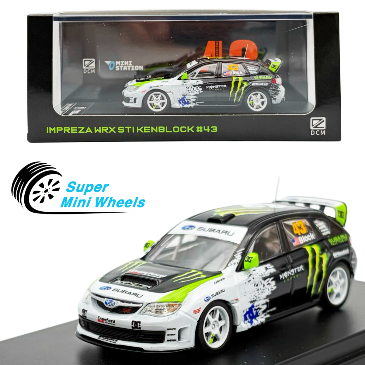 ミニカー rally car collection SUBARU Subaru Impreza WRC06 Ken Block Gymkhana 2008 Black Monster Energy
