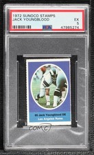 1972 Sunoco NFL Action Player Stamps Jack Youngblood PSA 5 HOF 7t6