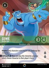 Lorcana Genie - On the Job - 209/204 - Enchanted - Holofoil, Light Play The Firs