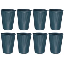 8 Pcs Simple Toothbrush Cup, 2.2 x 4.2" Bathroom Tumbler, Blue 13.5 OZ 