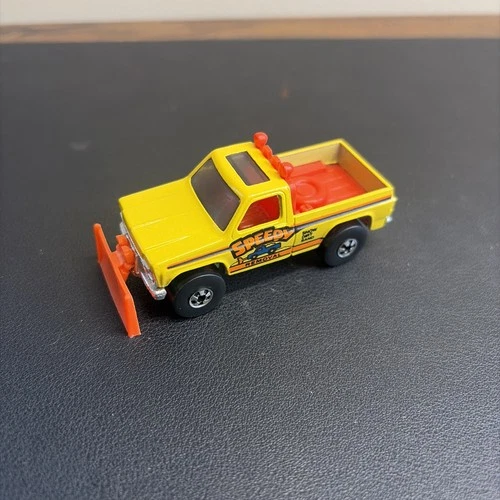 Vintage 1981 Hot Wheels Super Scraper Speedy Plow Yellow 1129 Truck Hong Kong NM