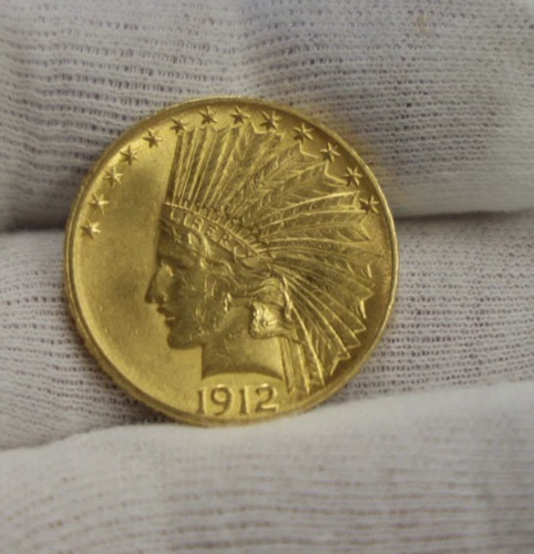 1912 US $10 Indian Gold Piece AU+