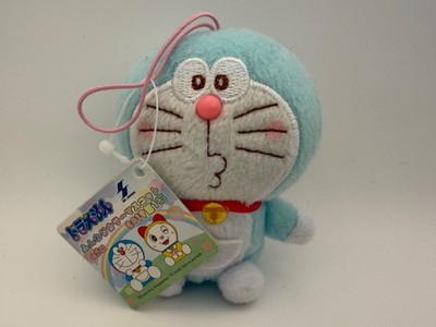 Original hellblauer Doraemon Schlüsselanhänger Plüsch mit Etikett SK Japan UK VERKÄUFER