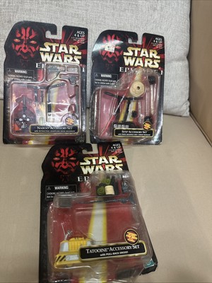 Star Wars Episode 1 Accessory Sets .(3total) New In Damaged Packing