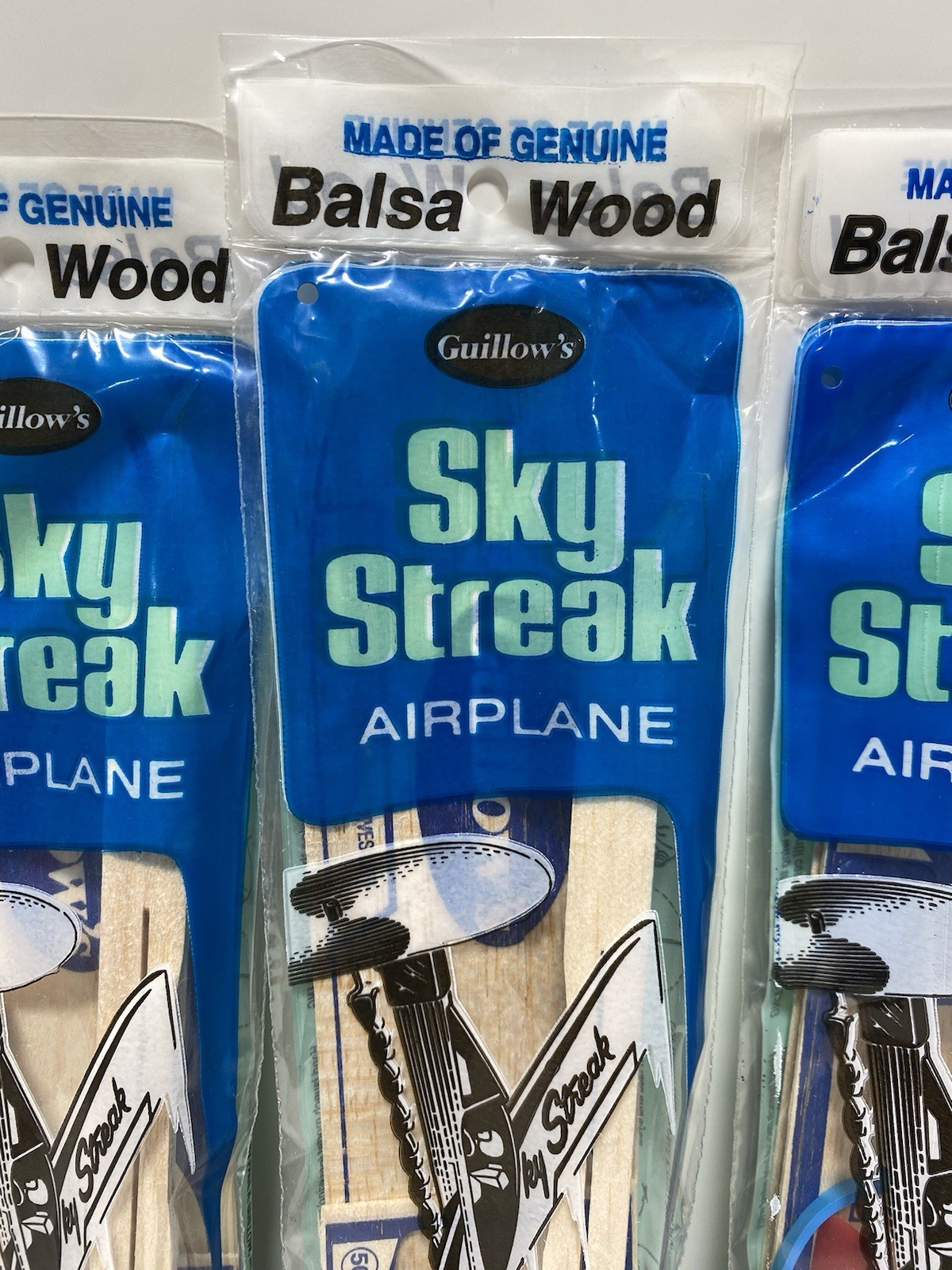 (6) SKY STREAK Balsa Wood Air plane Rubberband Powered Glider GUILLOWS model kit