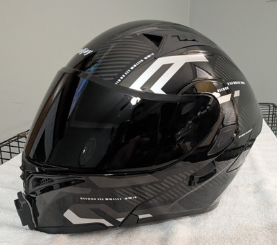Full Face Flip Up Motorcycle Helmet Modular Integrated Motorbike Dual Visor DOT