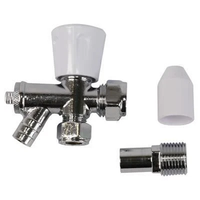 ODSUPPLIES PACK OF 2 - 10mm Angle Radiator Valve with Drain - Genbra, NOW Next-Day Delivery