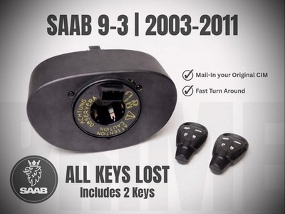   Saab 9-3 2003-2011 CIM Key Programming All Keys Lost 2 Keys Plug & Drive  