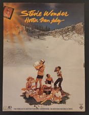 Stevie Wonder 1980 print ad - Hotter Than July album promo 10x12
