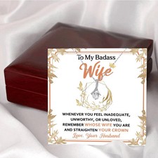 To My Beautiful Wife Necklace From Husband, Gift For Her, Anniversary Gift Ideas