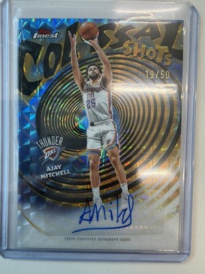 2025-26 Topps Finest - Ajay Mitchell Auto /50 Gold Refractor Colossal Shots