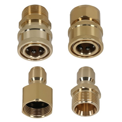 #ad #ad Brass Fitting M22 15 x 3 8quot; Quick Connect Pressure Washer Adapter 4pcs Kit $21.00