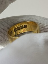 22ct Gold Wedding Band Ring 6.2g Size N 1/2 Excellent Condition