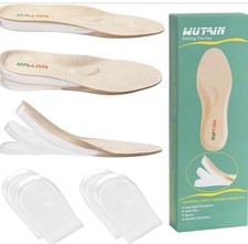 Full Length Gel Height Increase Insoles - Heavy Duty Silicone Shoe Lifts