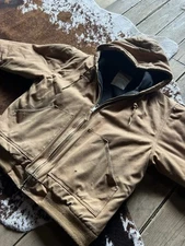 Vintage Old Mill Workwear Hooded Jacket L