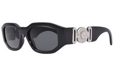 Versace VE4361 542287 Sunglasses Black/Gunmetal-Medusa-Logo/Dark Grey Lens 53mm