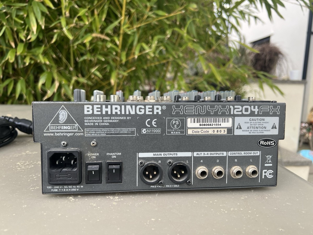 BEHRINGER XENYX 1204FX 12 Input ANALOG MIXER 2/2 Bus 24 BIT Multi
