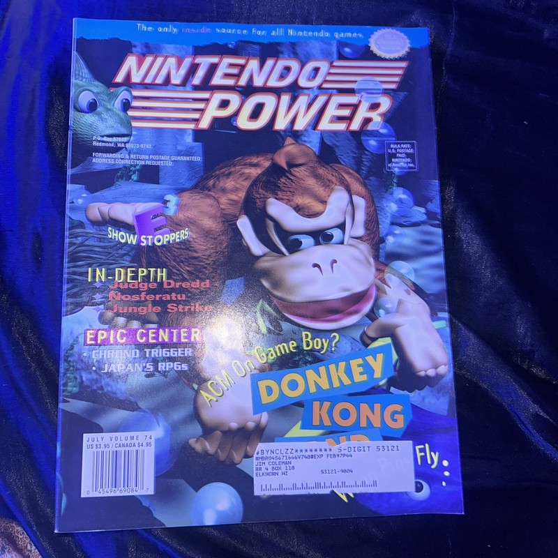 Nintendo Power Volume 74, 7/1995 Donkey Kong Land Poster Inserts