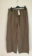 New with Tags George Ladies Brown Wide Leg Trousers - UK14 Long