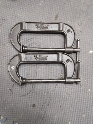 Vintage Jorgensen No 106 C Clamp 6  Made in the USA. Set Of 2.