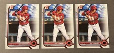 (3) Sal Stewart 2022 1st Bowman Draft Card #BD-122 Cincinnati Reds