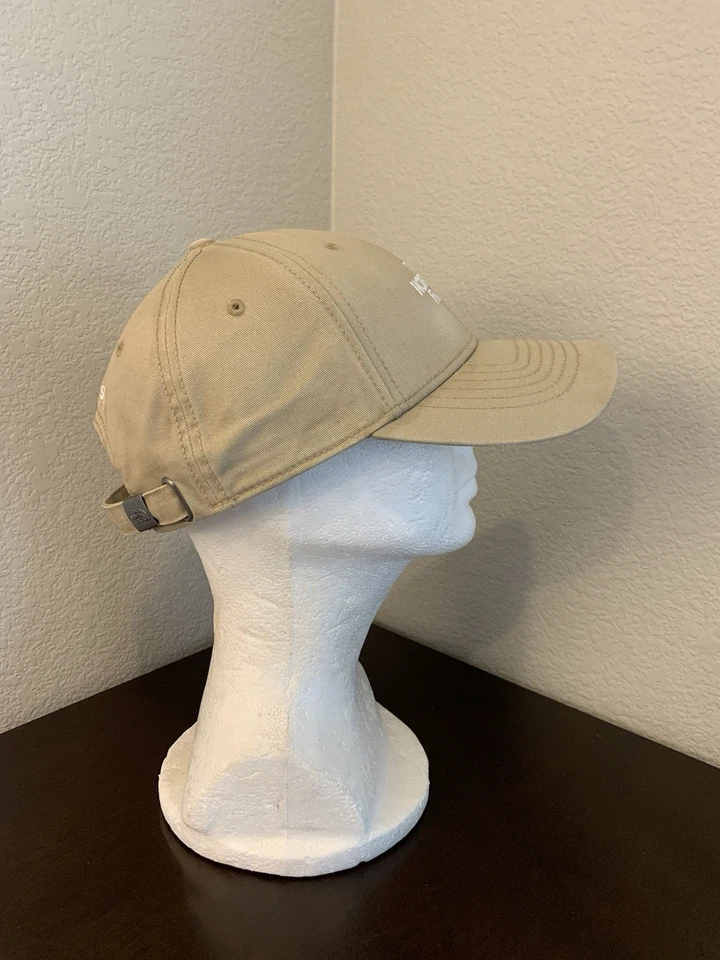 Boné de beisebol The North Face ajustável chapéu padrão TNF marrom acastanhado unissex em excelente estado usado - Imagem 3 de 4