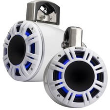 Kicker 51KMTCXL65W 6.5" RGB LED Horn Loaded Compression Driver Marine Tower S...