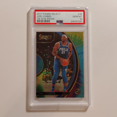 Panini 2017-18 Select Concourse Joel Embiid Tie-Dye Prizm #35 PSA 10  14/25