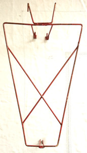 Vintage Ironing Board Iron Hanger Red 18" x 9.5" x 5" tall Decor display Prop