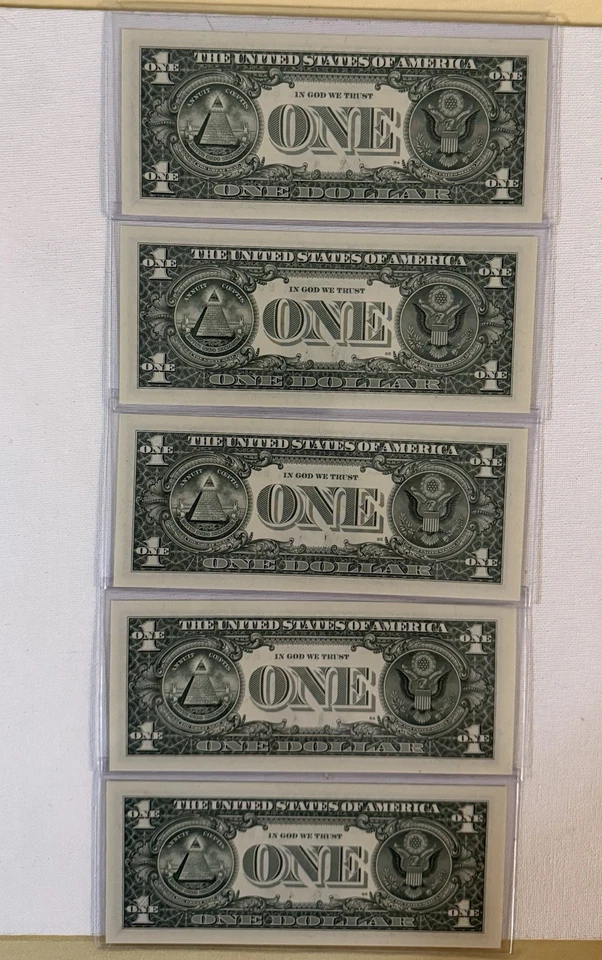 2013 SET OF 5 CONSECUTIVE $1 Dollar Bill STAR ⭐️ ⭐️ Note - Image 4 of 4
