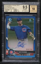 2018 Bowman Draft Chrome Pick Blue Refractor /150 Nico Hoerner BGS 9.5 Auto 5h0