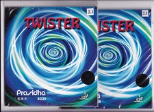 2 stare klocki do tenisa stołowego Prasidha Twister 8338 Fast Sponge 2,1mm czarne