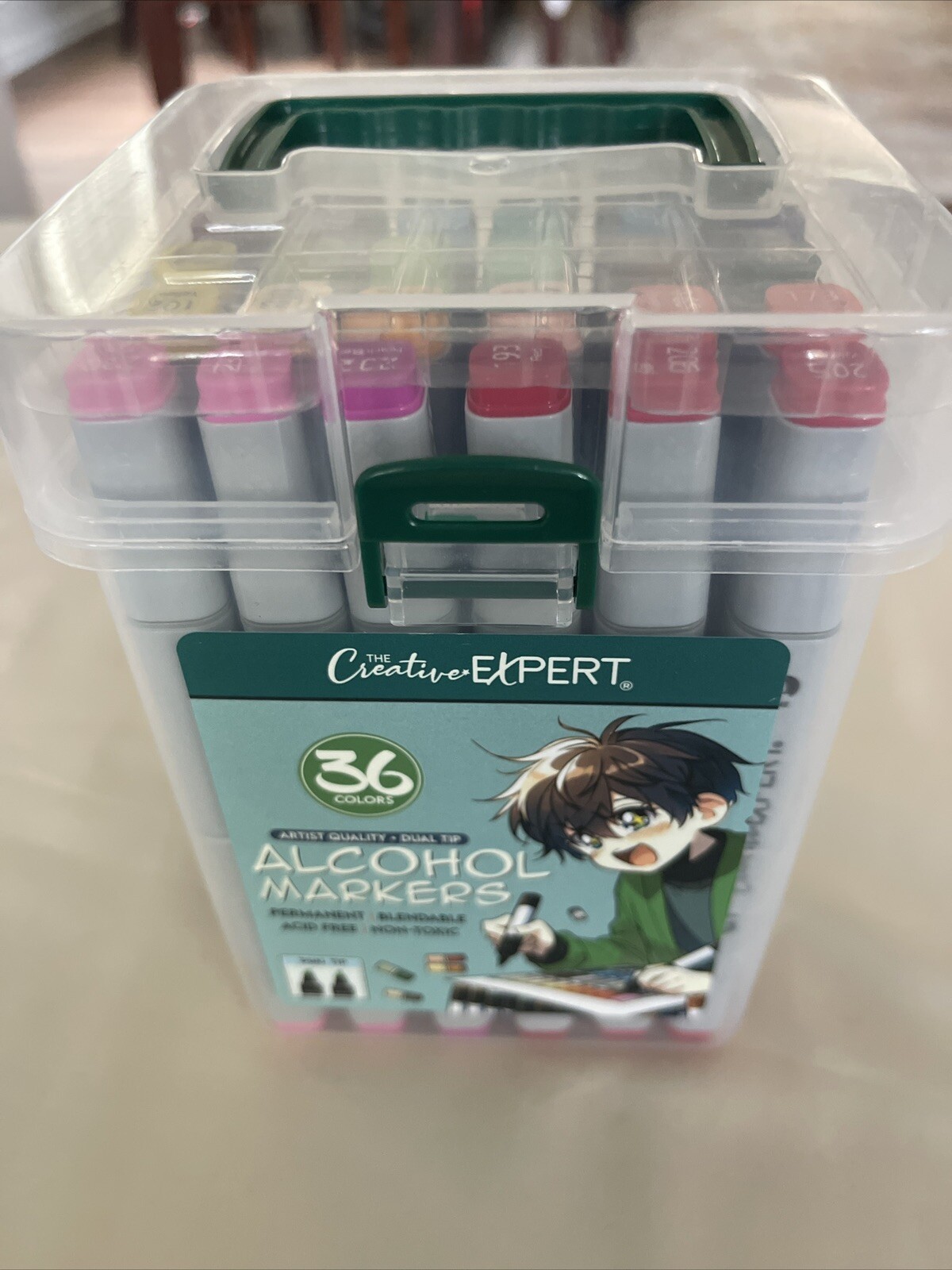 Alcohol Markers Set Dual Tip Fine & Chisel Art Markers Twin Sketch Markers 36 C.-image